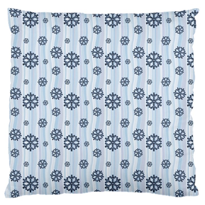 Snowflakes Winter Christmas Large Cushion Case (Two Sides)