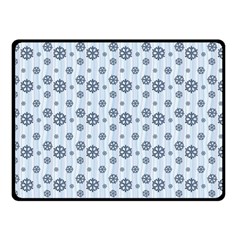 Snowflakes Winter Christmas Two Sides Fleece Blanket (small) by anzea