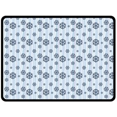 Snowflakes Winter Christmas Two Sides Fleece Blanket (large) by anzea