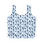 Snowflakes Winter Christmas Full Print Recycle Bag (M) Front