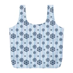 Snowflakes Winter Christmas Full Print Recycle Bag (l) by anzea