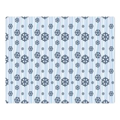 Snowflakes Winter Christmas Two Sides Premium Plush Fleece Blanket (large) by anzea