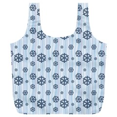 Snowflakes Winter Christmas Full Print Recycle Bag (xxl) by anzea