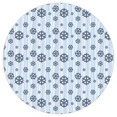 Snowflakes Winter Christmas Round Trivet by anzea