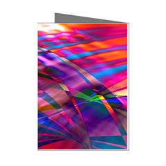 Wave Lines Pattern Abstract Mini Greeting Cards (pkg Of 8)