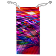 Wave Lines Pattern Abstract Jewelry Bag by anzea