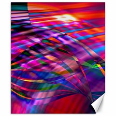 Wave Lines Pattern Abstract Canvas 8  X 10 