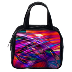 Wave Lines Pattern Abstract Classic Handbag (one Side) by anzea