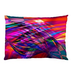 Wave Lines Pattern Abstract Pillow Case by anzea