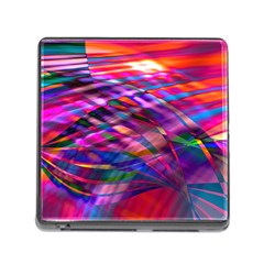 Wave Lines Pattern Abstract Memory Card Reader (square 5 Slot) by anzea