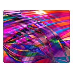 Wave Lines Pattern Abstract Two Sides Premium Plush Fleece Blanket (large) by anzea