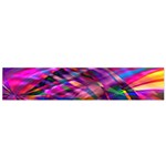 Wave Lines Pattern Abstract Small Premium Plush Fleece Scarf Back