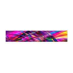 Wave Lines Pattern Abstract Premium Plush Fleece Scarf (Mini)