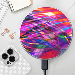 Wave Lines Pattern Abstract Wireless Fast Charger(white) by anzea