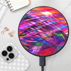 Wave Lines Pattern Abstract Wireless Fast Charger(black) by anzea