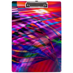 Wave Lines Pattern Abstract A4 Acrylic Clipboard by anzea