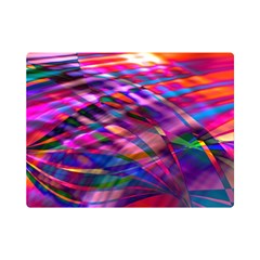 Wave Lines Pattern Abstract Premium Plush Fleece Blanket (Mini)