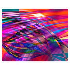 Wave Lines Pattern Abstract Premium Plush Fleece Blanket (Medium)