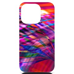 Wave Lines Pattern Abstract iPhone 14 Pro Black UV Print Case