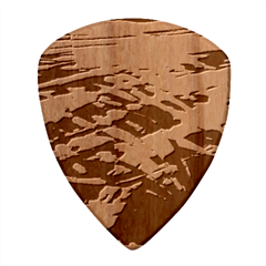 Wave Lines Pattern Abstract Wood Guitar Pick (set Of 10) by anzea