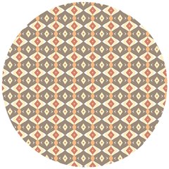 Background Art Designs Wooden Puzzle Round