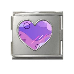 Colorful Labstract Wallpaper Theme Mega Link Heart Italian Charm (18mm)