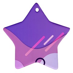 Colorful Labstract Wallpaper Theme Star Ornament (two Sides)