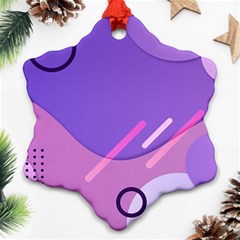 Colorful Labstract Wallpaper Theme Snowflake Ornament (two Sides)