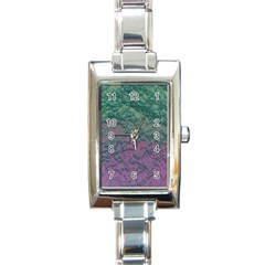 Colorful Duotone Abstract Print Rectangle Italian Charm Watch