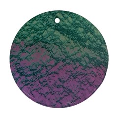 Colorful Duotone Abstract Print Ornament (round) by dflcprintsclothing