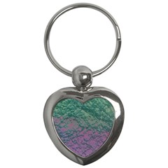 Colorful Duotone Abstract Print Key Chain (heart) by dflcprintsclothing