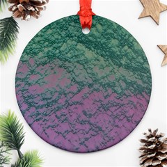 Colorful Duotone Abstract Print Round Ornament (two Sides)