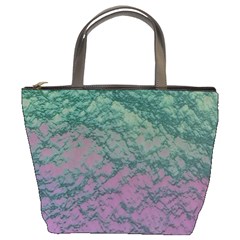 Colorful Duotone Abstract Print Bucket Bag