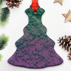 Colorful Duotone Abstract Print Christmas Tree Ornament (two Sides)