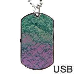 Colorful Duotone Abstract Print Dog Tag Usb Flash (one Side) by dflcprintsclothing