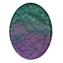 Colorful Duotone Abstract Print Oval Glass Fridge Magnet (4 Pack) by dflcprintsclothing