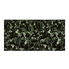 Precision Pursuit: Hunting Motif Camouflage Pattern Satin Wrap 35  X 70  by dflcprintsclothing