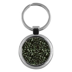 Hunting Motif Camouflage Pattern Print Bk Key Chain (round) by dflcprintsclothing