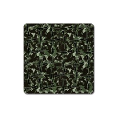 Hunting Motif Camouflage Pattern Print Bk Square Magnet by dflcprintsclothing