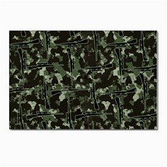 Hunting Motif Camouflage Pattern Print Bk Postcards 5  X 7  (pkg Of 10) by dflcprintsclothing