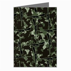 Hunting Motif Camouflage Pattern Print Bk Greeting Card by dflcprintsclothing