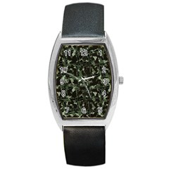 Hunting Motif Camouflage Pattern Print Bk Barrel Style Metal Watch by dflcprintsclothing