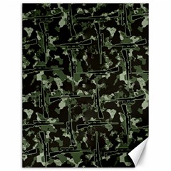 Hunting Motif Camouflage Pattern Print Bk Canvas 12  X 16  by dflcprintsclothing