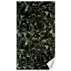 Hunting Motif Camouflage Pattern Print Bk Canvas 40  X 72  by dflcprintsclothing