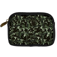 Hunting Motif Camouflage Pattern Print Bk Digital Camera Leather Case by dflcprintsclothing