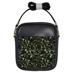 Hunting Motif Camouflage Pattern Print Bk Girls Sling Bag by dflcprintsclothing