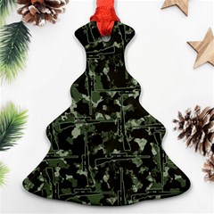 Hunting Motif Camouflage Pattern Print Bk Ornament (christmas Tree)  by dflcprintsclothing