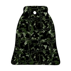 Hunting Motif Camouflage Pattern Print Bk Bell Ornament (two Sides) by dflcprintsclothing