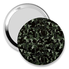 Hunting Motif Camouflage Pattern Print Bk 3  Handbag Mirrors by dflcprintsclothing