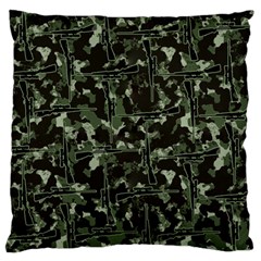 Hunting Motif Camouflage Pattern Print Bk Standard Premium Plush Fleece Cushion Case (two Sides) by dflcprintsclothing